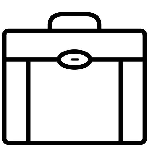 Attache Case Isolated Line Vector Icon Can Easily Modified Edited — Stock Vector