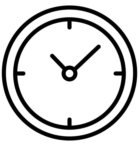 Relógio Isolado Ícone Vetor Linha Que Pode Ser Facilmente Modificado —  Vetores de Stock