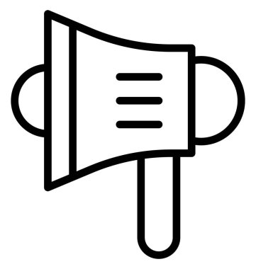 Megafon izole vektör simgesi olduğunu kolayca değiştirme veya Edited olabilir.