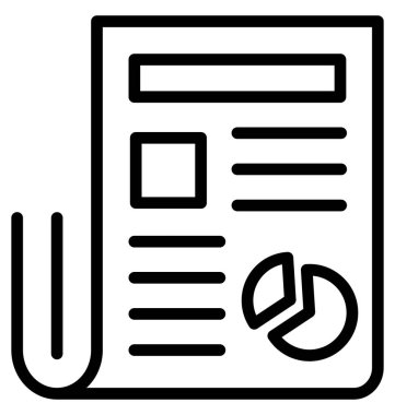 Kolayca değiştirilebilen ya da düzenlenebilen izole edilmiş Vektör simgesini raporla.