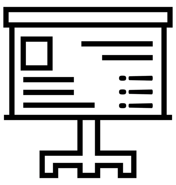 Présentation Icône Vectorielle Isolée Qui Peut Être Facilement Modifiée Modifiée — Image vectorielle