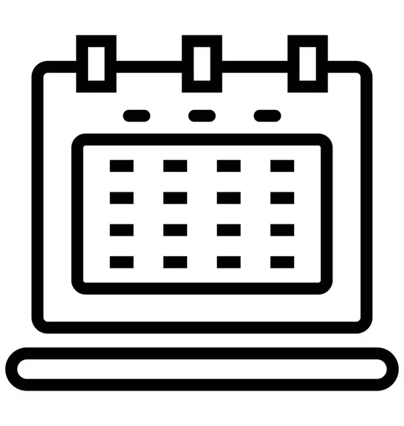 Kalenderisoliertes Vektorsymbol Das Leicht Geändert Oder Bearbeitet Werden Kann — Stockvektor