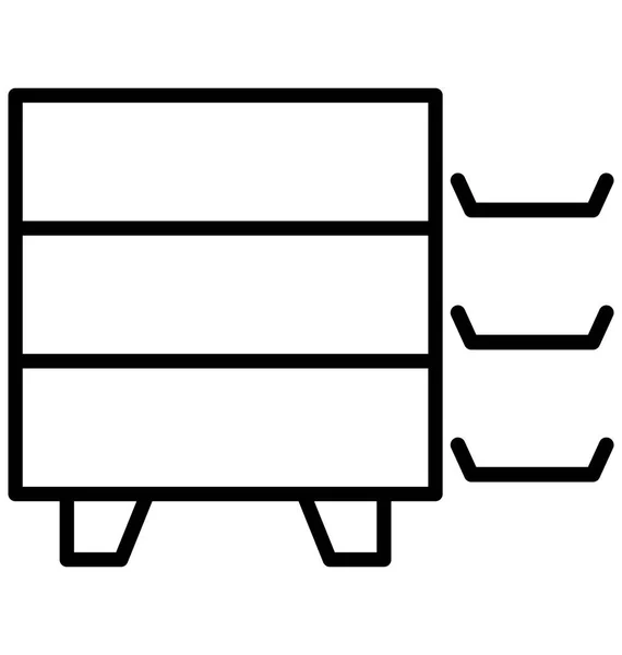 Cassetti Icona Vettoriale Isolata Che Può Essere Facilmente Modificata Modificata — Vettoriale Stock