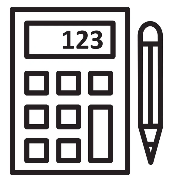 Calculator Isolated Vector Icon Can Easily Modified Edited — Stock Vector
