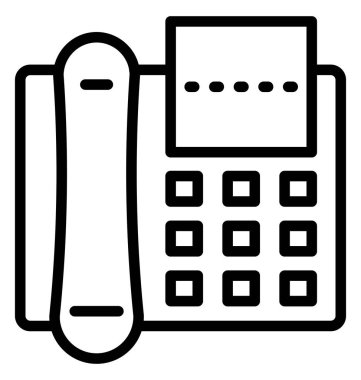 Kolayca değiştirilebilen ya da düzenlenebilen telefon izole edilmiş vektör simgesi.