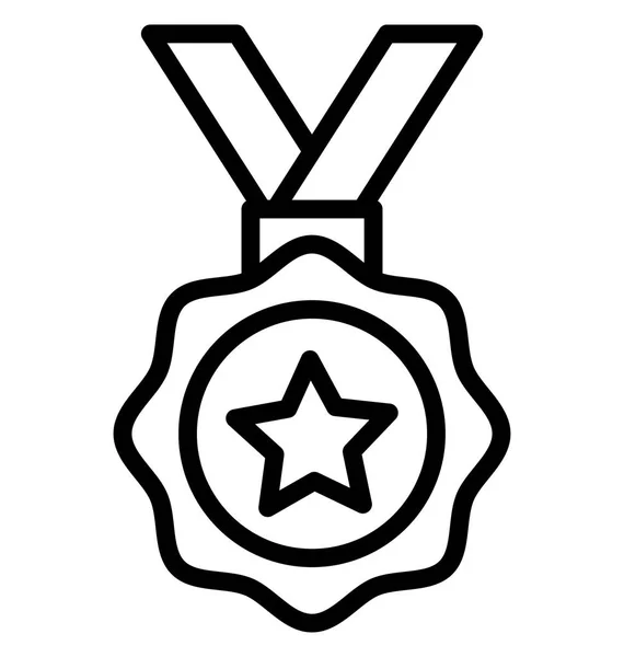Icône Vectorielle Isolée Médaille Étoile Qui Peut Être Facilement Modifiée — Image vectorielle