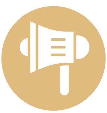 Megafon izole vektör simgesi olduğunu kolayca değiştirme veya Edited olabilir.