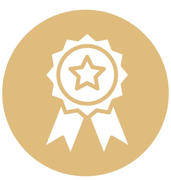 Award Badge Isolated Vector Icon Can Easily Modified Edited — Stock Vector