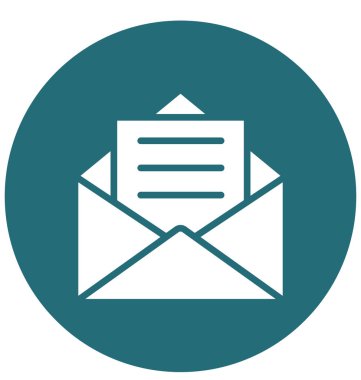 Kolayca değiştirilebilen ya da düzenlenebilen zarf izole edilmiş Vektör simgesi.