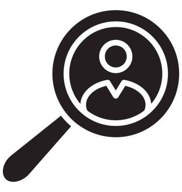 Arama insanlar izole vektör simge kolayca değiştirme veya Edited olabilir.