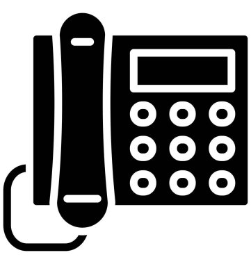 Kolayca değiştirilebilen ya da düzenlenebilen telefon izole edilmiş vektör simgesi.