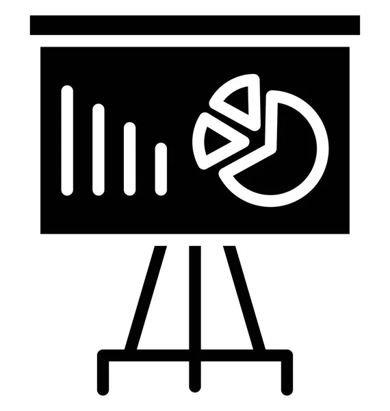 Grafiek Presentatie Geïsoleerde Vector Pictogram Dat Kan Gemakkelijk Worden Gewijzigd — Stockvector