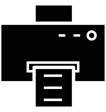 Yazıcı izole vektör simgesi olduğunu kolayca değiştirme veya Edited olabilir.