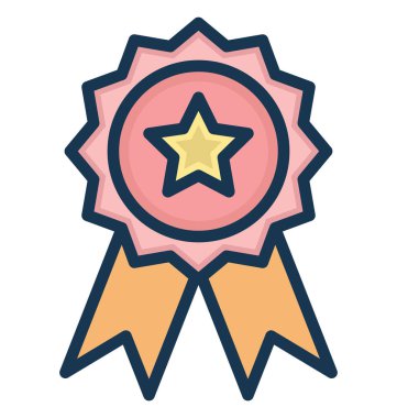 Ödülü rozet izole vektör simge kolayca değiştirme veya Edited olabilir.