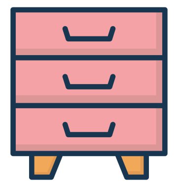 Çekmeceler izole vektör simgesi olduğunu kolayca değiştirme veya Edited olabilir.