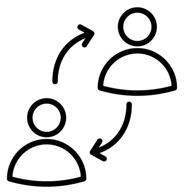 Vardiya değişimi, sohbet izole vektör simgesi olduğunu çok kolay düzenlemek olabilir veya değişikliğin. 