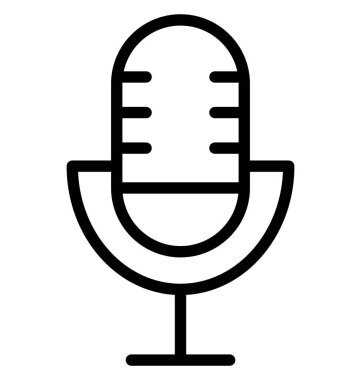 Mikrofon, mikrofon izole vektör simgesi, çok kolay olabilir düzenlemek veya değişikliğin. 