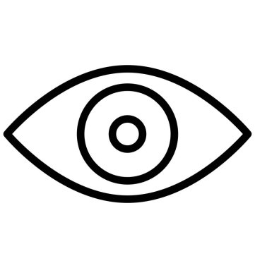 Vizyon, çok kolay olabilir göz izole vektör simge Düzenle veya değişikliğin. 
