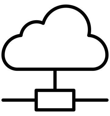 Veri bulut, bulut izole vektör simgesi olduğunu çok kolay düzenlemek olabilir veya değişikliğin. 