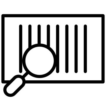 Bulmak, izole vektör simgesi olduğunu çok kolay düzenlemek olabilir veya değişikliğin barkod. 