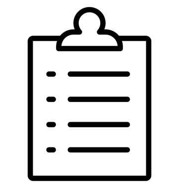 Denetim listesi, izole vektör simgesi, çok kolay olabilir Pano düzenlemek veya değişikliğin. 