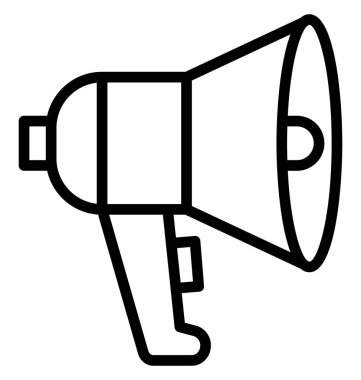 İlan, izole vektör simgesi olduğunu çok kolay düzenlemek olabilir veya değişikliğin megafon. 