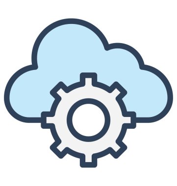 Gearwheel, bulut izole vektör simgesi olduğunu çok kolay düzenlemek olabilir veya değişikliğin. 