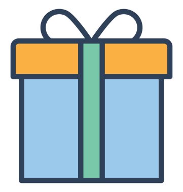 Kutusu, Noel hediye izole vektör simgesi, çok kolay olabilir düzenlemek veya değiştirilme tarihi. 