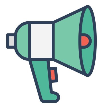 İlan, izole vektör simgesi olduğunu çok kolay düzenlemek olabilir veya değişikliğin megafon. 