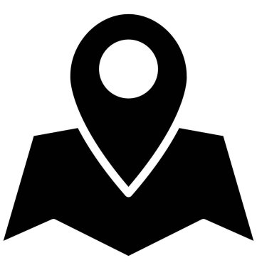 Harita PIN, Gps izole vektör simgesi olduğunu çok kolay düzenlemek olabilir veya değişikliğin. 