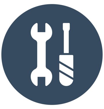 Spanner, bakım izole vektör simgesi olduğunu çok kolay düzenlemek olabilir veya değişikliğin. 