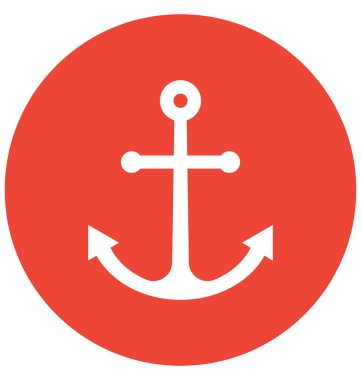 Çapa, tekne çapa izole vektör simgesi, çok kolay olabilir düzenlemek veya değişikliğin. 