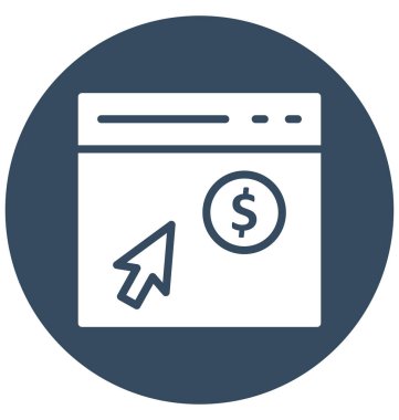 Dolar, e-ticaret izole vektör simgesi, çok kolay olabilir düzenlemek veya değiştirilme tarihi. 