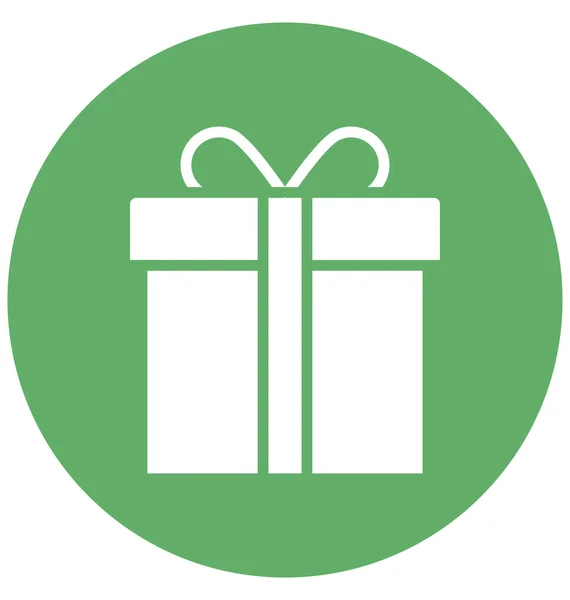 Caja Regalo Navidad Icono Vectorial Aislado Que Puede Editar Modificar — Vector de stock