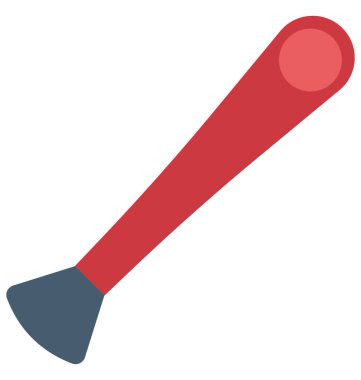 Allık fırçası, Bronzlaştırıcı fırça kolayca değiştirilebilir veya düzenlenmiş izole vektör simge.