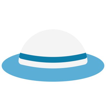 Kovboy, kolayca değiştirilebilir veya düzenlenmiş izole vektör simge şapka.