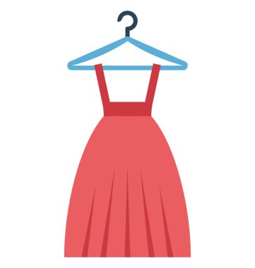 Giyim, kolayca değiştirilebilir veya düzenlenmiş izole vektör simge giysiler.