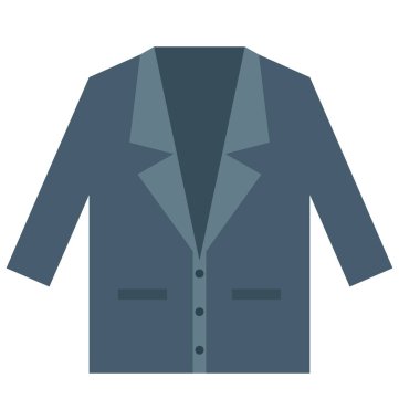 Kolayca değiştirilebilir veya düzenlenmiş izole vektör simge giyim ceket,. 