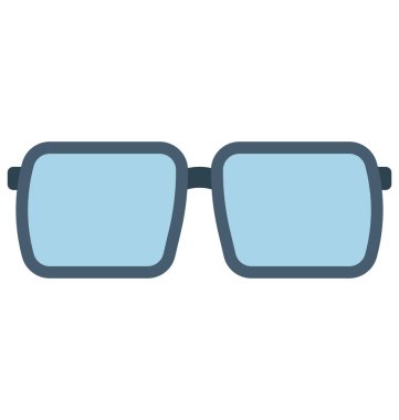 Gözlük, moda kolayca değiştirilebilir veya düzenlenmiş izole vektör simge.