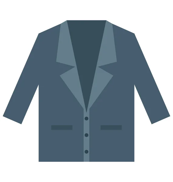 Σακάκι Ρούχα Μεμονωμένο Εικονίδιο Του Φορέα Που Μπορεί Εύκολα Τροποποιηθεί — Διανυσματικό Αρχείο