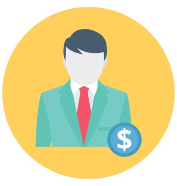 Muhasebeci renk izole vektör simgesi olduğunu kolayca yayına hazırlamak olabilir veya değişikliğin.