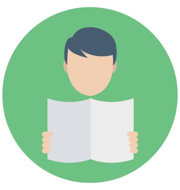 Okuyucu renk izole vektör simgesi olduğunu kolayca yayına hazırlamak olabilir veya değişikliğin.