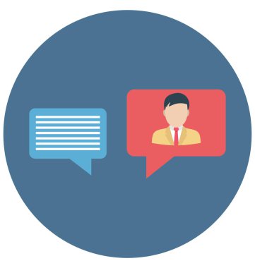 Sohbet kabarcıklar renk izole vektör simgesi olduğunu kolayca yayına hazırlamak olabilir veya değişikliğin.