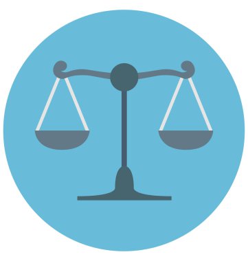 Adalet ölçek renk izole vektör simgesi olduğunu kolayca yayına hazırlamak olabilir veya değişikliğin.