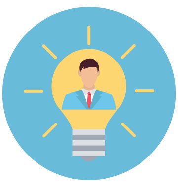 Yaratıcı zihin renk izole vektör simgesi olduğunu kolayca yayına hazırlamak olabilir veya değişikliğin.