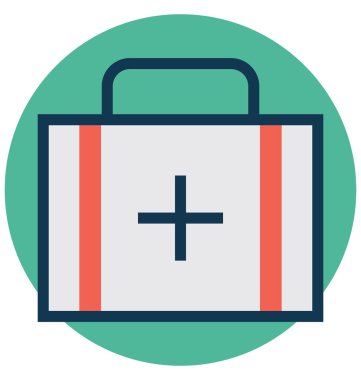 İlk yardım, ilk yardım kutusunu kolayca değiştirebilirsiniz izole vektör simge veya düzenleme