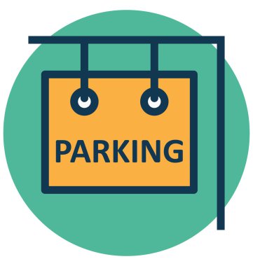 Park araba Isolated kolayca değiştirebilirsiniz vektör simge veya Düzenle