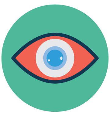 Göz, insan göz kolayca değiştirebilirsiniz izole vektör simge veya düzenleme