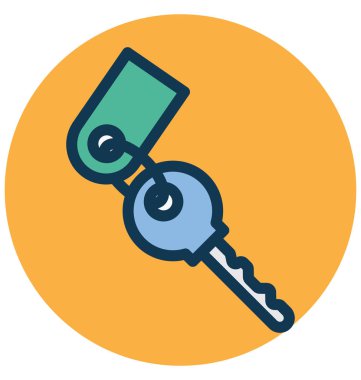 Otel anahtarı, anahtar kolayca değiştirebilirsiniz izole vektör simge veya Düzenle