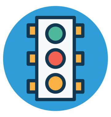 Trafik, kolayca değiştirebilirsiniz izole vektör simge veya Düzenle sinyalleri